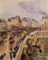 die pont neuf regnerischen Nachmittag 1901 Camille Pissarro